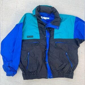 Columbia Vamoose Vintage Jacket Black Blue & Teal